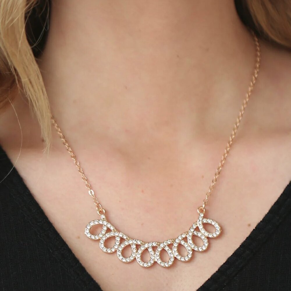 Paparazzi Jewelry Accessories - Timeless Trimmings - Gold Necklace - Vintage